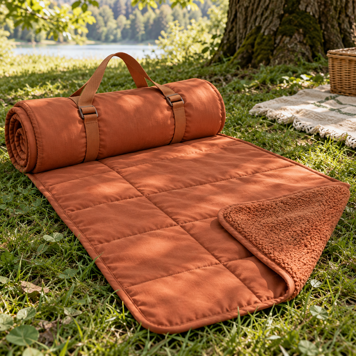 Fynelto travel mat — AI-generated illustrative product image