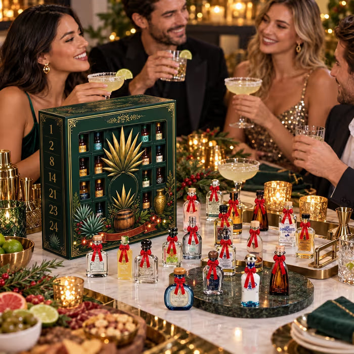 BILLHOL® 🎄Prémium tequila adventi kalendárium – 24 nap, 24 miniüveg, 24 különleges karácsonyi meglepetés! 🥃✨